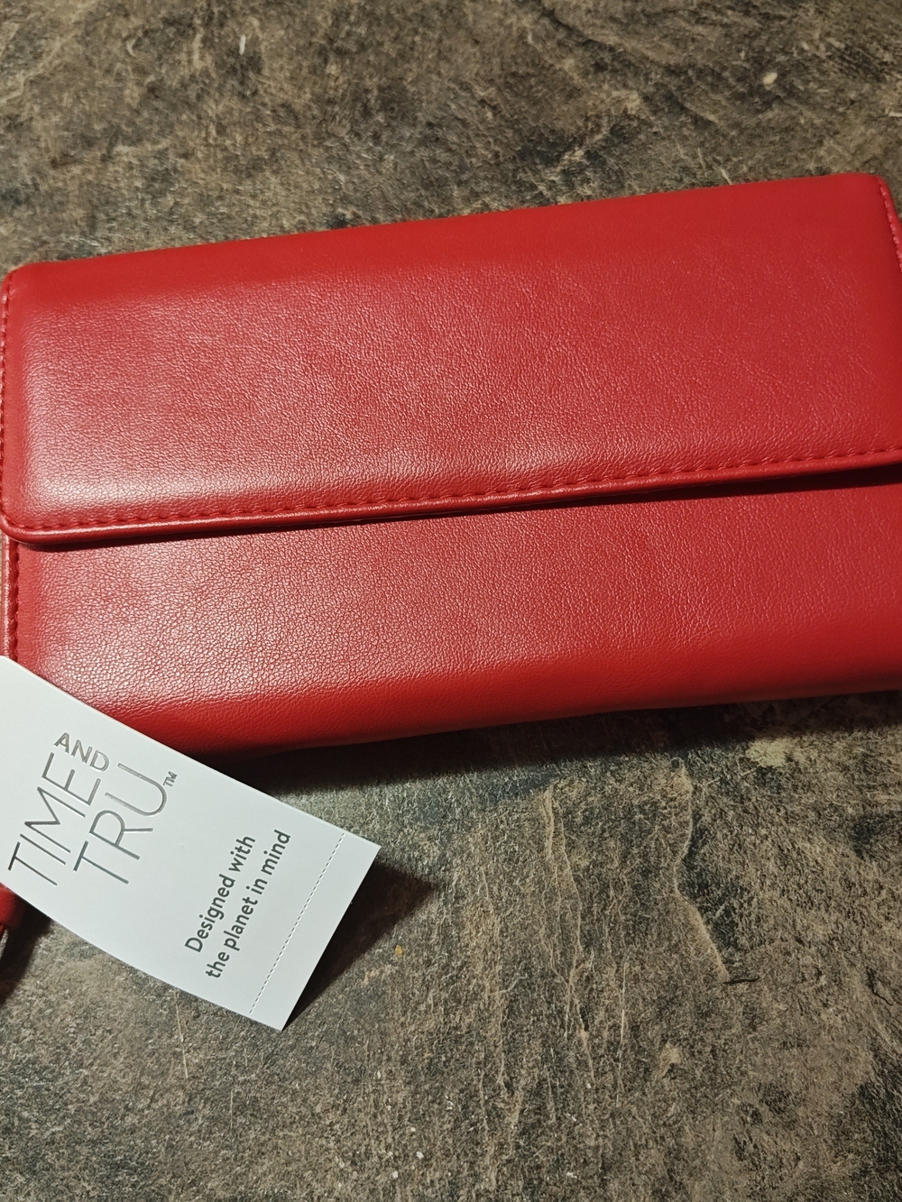 Time and Tru Red Women's Wallet Clutch